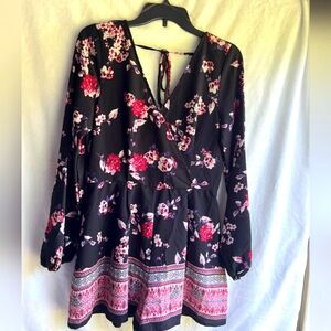 Floral patterned dress shirt